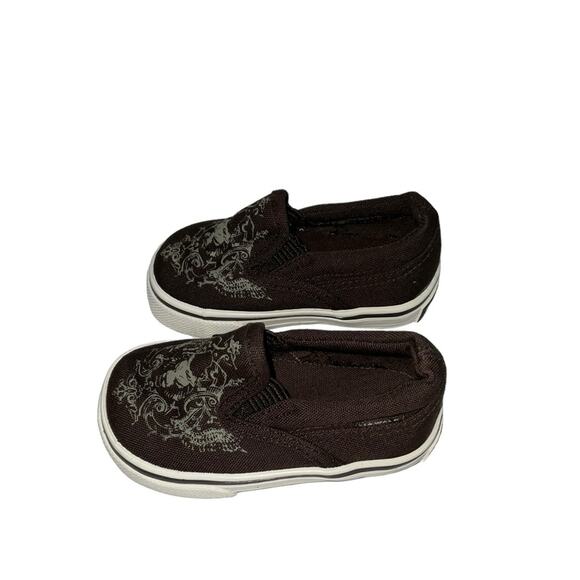 AIRWALK Infant Toddler Boy's Brown Slip-ons Size 3W - Picture 3 of 5